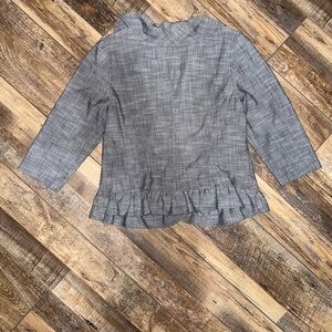 Gray Ruffled Kids Top